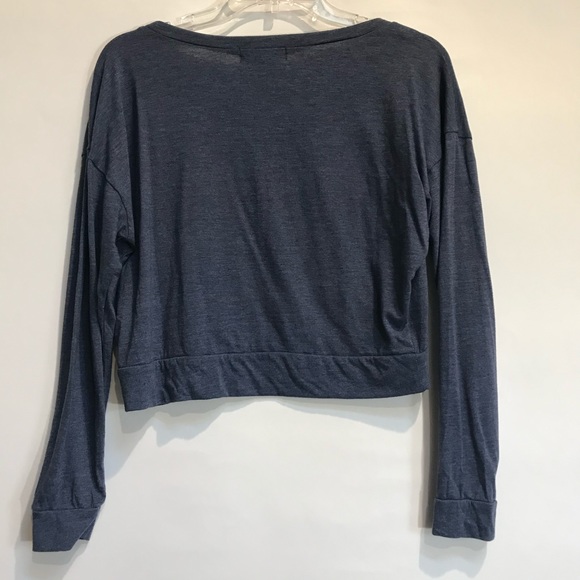 Mason & Mackenzie Top Crop Long Sleeve Fleece Size Medium - Picture 6 of 6